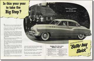 1950 Buick Super   Take The Big Step 2pg Car Ad  