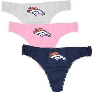    Denver Broncos Womens 3 Pack Underwear Thong: Sports & Outdoors