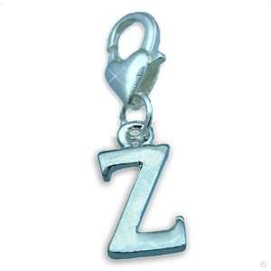   Bracelet Pendant silver Letter Z #8643, bracelet Charm  Phone Charm