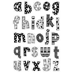  Pattern Alphabet Clear Unmounted Rubber Stamp Set (CL044 