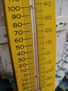 Nice Vintage John Deere Wall Mount Thermometer Works Great!  