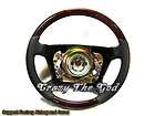 W140 1992 1999 92 99 Steering Wheel Standard Dark Walnut Black 