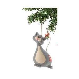  Department 56 9 Lives Gray Cat with Bow Ornament 