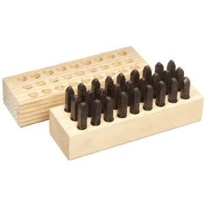 Young Bros 02274 27 Piece Reversed Stamp Letter Set, Steel, 3/32 