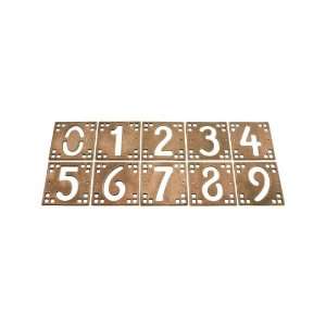   & Crafts House Number 2 Tile In Tumbled Copper.: Home Improvement