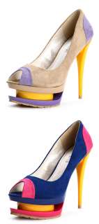   Spell Colo Fashion Pump Platform Stiletto Womens Slim High Heels Shoes