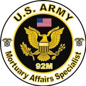 United States Army MOS 92M Mortuary Affairs Specialist Decal Sticker 5 