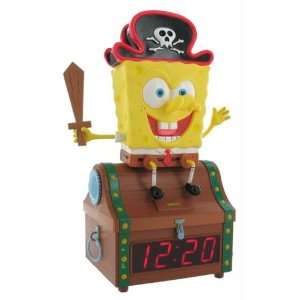    Nickelodeon SpongeBob Treasure Chest Clock Radio: Electronics