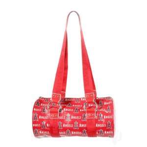  MLB Los Angeles Angels Lacquered Canvas Tube Bag: Sports 