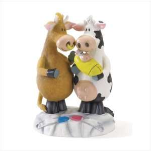  Cow Family Moo Arrival Newborn Statue Figurine 