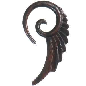  6 Gauge Wood Spiral Wing Hanger Plug: Jewelry