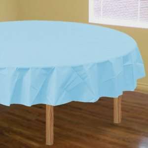 Baby Blue   Plastic Round Tablecover   Baptism Party Supplies & Ideas