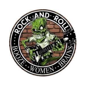 Zombie Rock n Roll Booze Women Brains Vintage Metal Sign 14 X 14 Not 