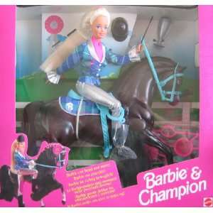  Horse Riding BARBIE & CHAMPION Horse Set (Reitspass) (1994 