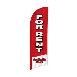  7ft Red Real Estate For Rent Feather Flag (Flag Only 