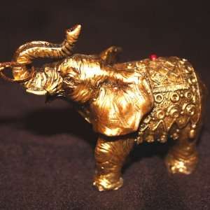 Assorted Small Golden Detailed Elephant (Uplifted trunk for Good Luck)