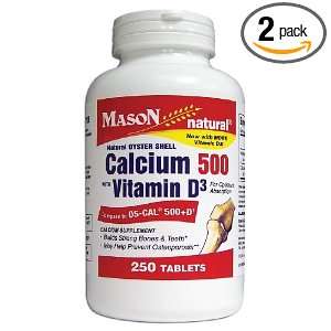  Mason Vitamins Calcium 500 With Vitamin D 3 Tablets Value 
