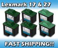 6pk 4 Black 2 Color For Lexmark 17 27 Set inkjet  