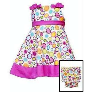  Pink Multi Color Dot Dress (6 9 Months): Baby