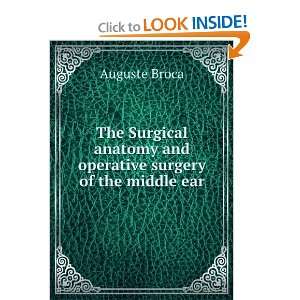   Anatomy and Operative Surgery of the Middle Ear Auguste Broca Books