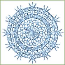 18 Standalone Lace Snowflake machine embroidery designs  