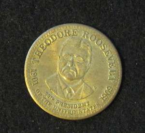1909 Theodore Roosevelt 26th President USA Medal 32 mm  