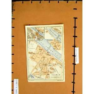   MAP 1912 STREET PLAN TOWN SAUMUR FRANCE LA LOIRE RIVER: Home & Kitchen