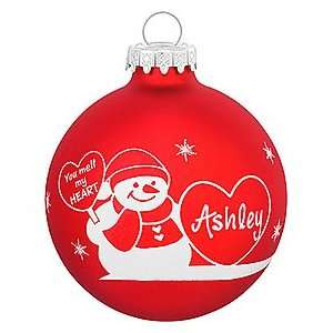  Personalized You Melt My Heart Glass Ornament