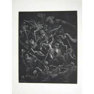    1881 Gustave Dore Paradise Lost Winged Men Battle: Home & Kitchen