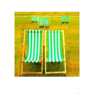 Hyde Park Deck Chairs, London Giclee Poster Print by Tosh 