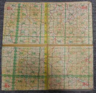 RARE ORIGINAL WW2 LUFTWAFFE BORDNOTKARTE MAP of GERMANY  