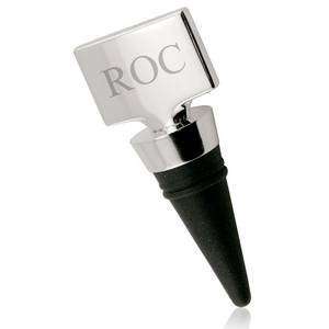    Rectangle Pearl Silver Finish Wine Stopper