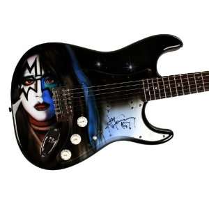 Ace Frehley Autographed Kiss Airbrushed Signed Guitar UACC RD
