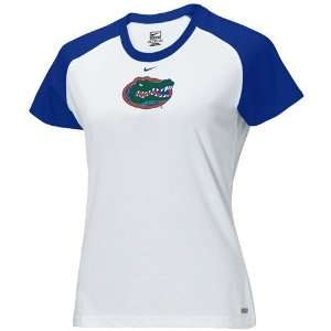  Nike Florida Gators White Ladies Training T shirt: Sports 