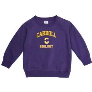 Carroll College Fighting Saints Purple Toddler Biology Arch Crewneck 