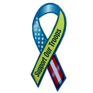   and Blue Support Our Troops Large Static Decal 3x 6 Automotive