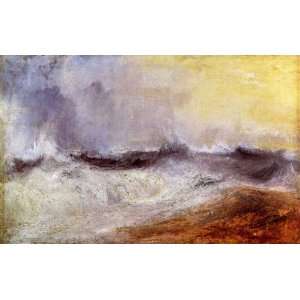  Waves breaking against the wind by Joseph Mallord Turner 