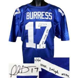  Plaxico Burress Signed Jersey   Blue Wilson   Autographed 