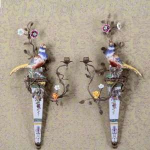  Wild Breeze Wall Hanging with Candle Cup (Pair), 22 x 7 x 