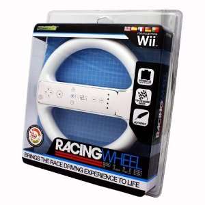  8443 Racing Wheel For Wii, Motion Plus Compatible, White: Electronics
