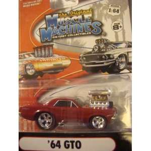 Muscle Machines 64 Pontiac GTO Red Line Rubber Treaded Mags, Blown 