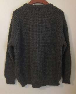 Quills Woollen Market gray mens fishermans sweater XL 48 chest Woolen 