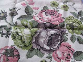 Vintage Ruby McKim design embroidered flower quilt top in dusky pink 