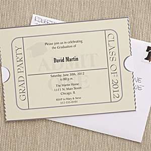   Graduation Invitations   Admissions Ticket