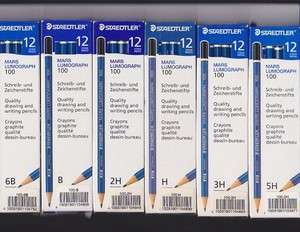 Staedtler Lumograph 100 Drawing Pencil Dozen per box.  