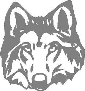 Grey Wolf Head Sticker,Graphic,Decal  