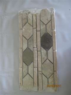 Deco Stone Accent Tile Mosaic Strips 3x12 **DAMAGED**  