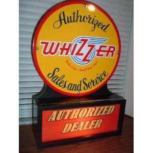  Whizzer Motorcycle Motor Scooter Porcelain Lighted Sign 