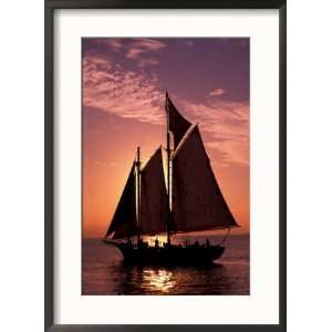  Sailboat at Sunset, Key Wests Old Town Harbour, Florida 
