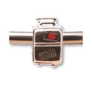  Travel Bag Luggage Sterling Silver Charm Bead for European 